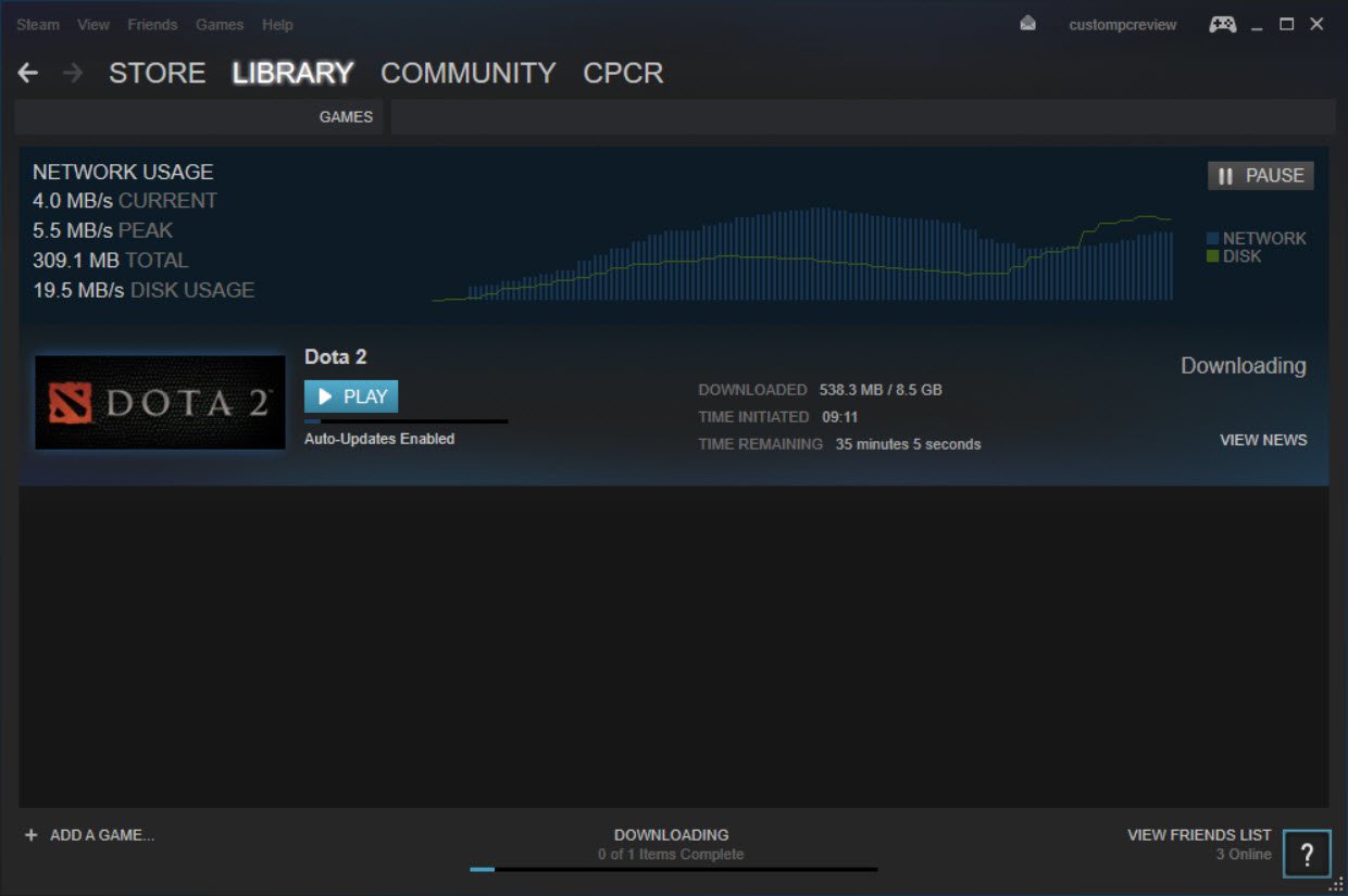 steam says play game not download